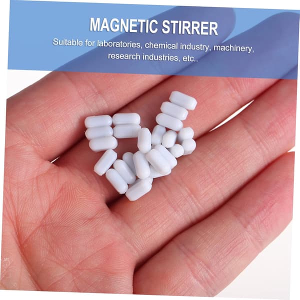 25 stk. magnetisk rørestav med polytetrafluoretylenbelegg
