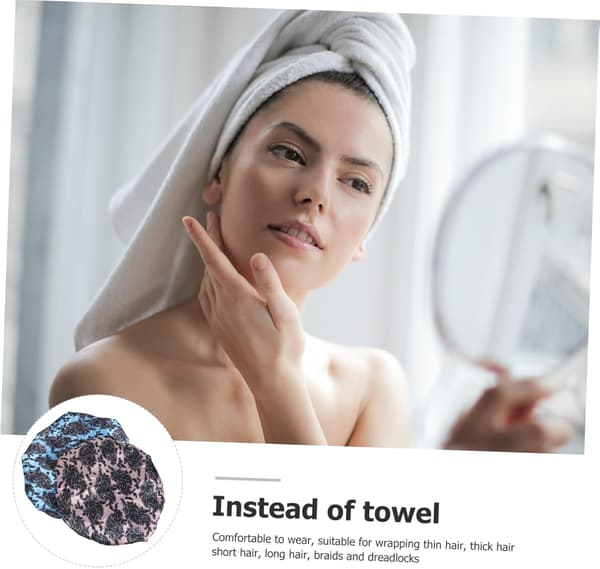 2 st schampomössa elastisk badmössa för dusch kvinnor hår tvättmössa