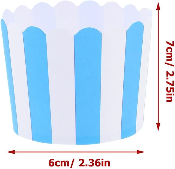 100 stk. store cupcakeforme papir bagekopper varmer jævnt, ikke let at deformere papir bagekopper
