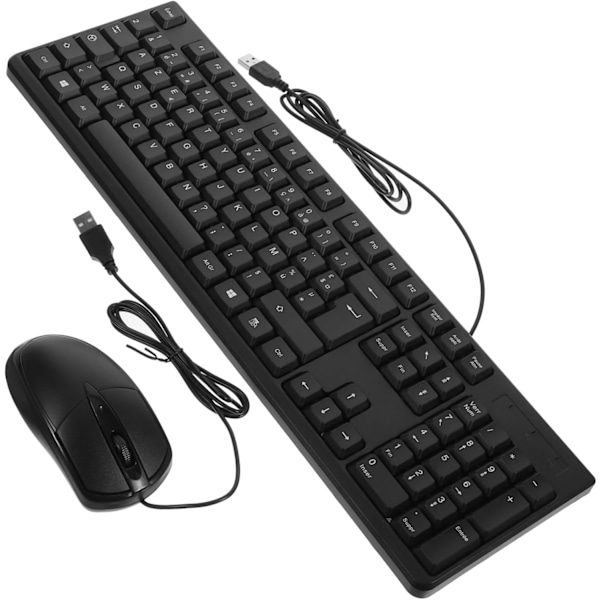 Trådbundet tangentbord och mus-set 1 Set Trådbundet tangentbord och mus med franska tecken