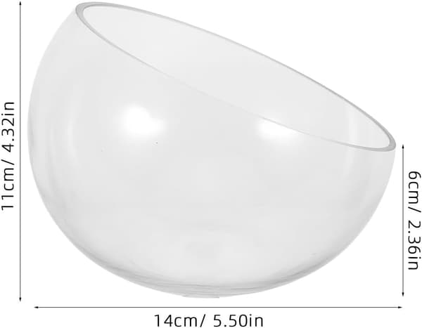 Glassplanter Hydroponisk Glassvase Halvrund Form Plassbesparende Funksjon