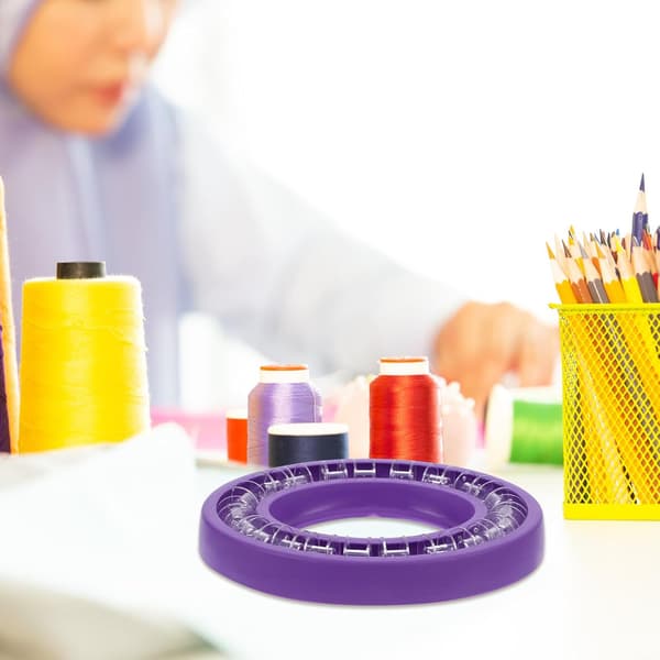 Spolhållare Plast Organizer Box Gummiring 20st Spolhållare Set Lila