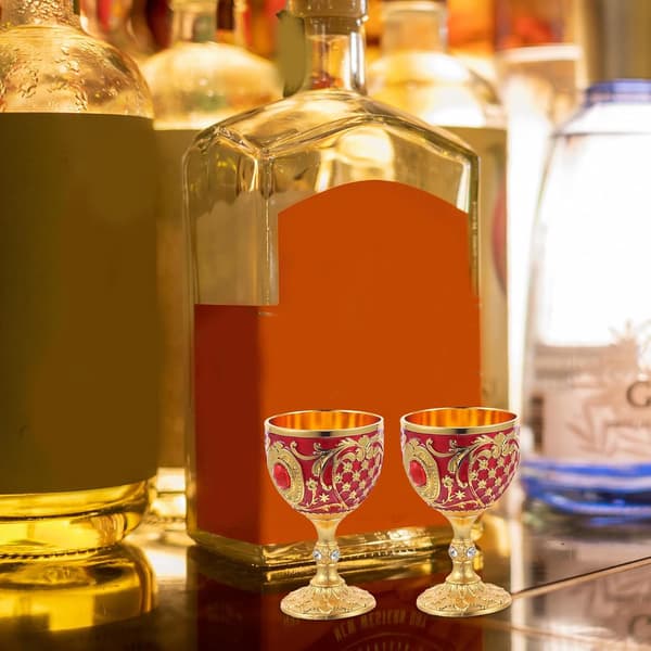 Brennevinskopp Vinkopp 30ml Legering Solid Legeringskonstruksjon Vintage Europeisk Stil Klassisk Design