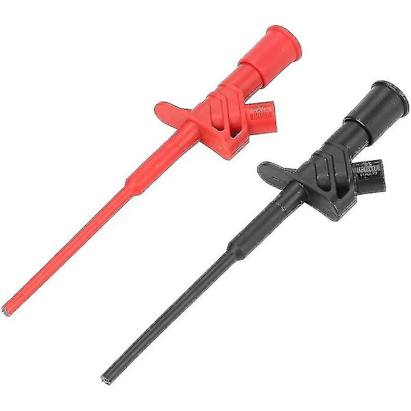 Ström- och högspänningsmätare, professionella testkrokclips, flexibla högspänningssonder, isolering, snabb svart + röd