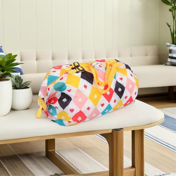 Återanvändbara vikbara shoppingväskor Oxfordtyg Stor kapacitet 2 st matkassar Robust platsbesparande design