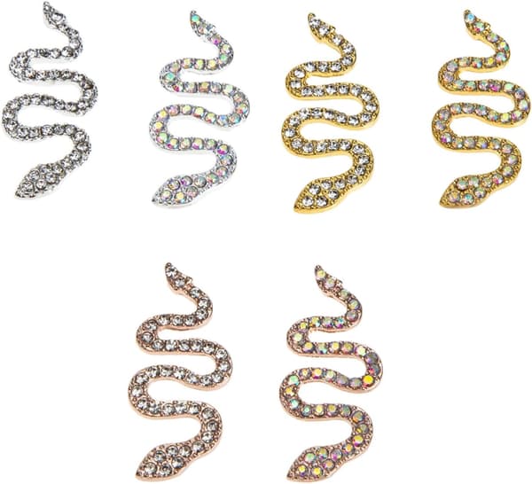 6st Orm Nagelpärlor Nagel Strass Prydnad Strass och Pärlor och Glitterprojekt
