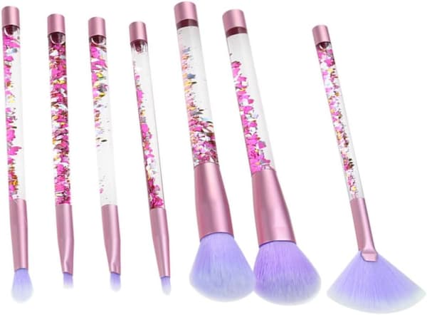 7 stk. makeupbørster til kvinder, vifte-makeupbørste, foundation-pudderbørste