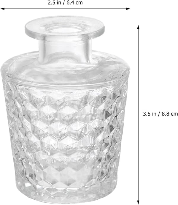 Glassdiffuserflasker påfyllbare klassisk form enkle å rengjøre dufttilbehør for bil og sminkebord