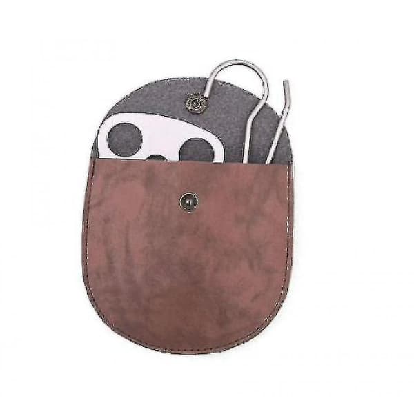 Utomhus Ringkrok Rostfritt Stål Bärbar Triangulär Grythållare 1 Lyftkrok + 1 Krok + 1 Läderpåse silver