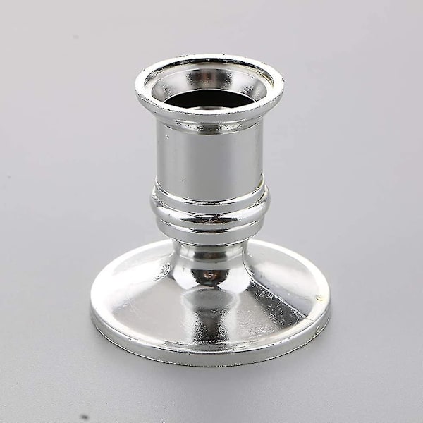 2 stycken ljusstakar ljusstake ljusstakebas bröllopsdekoration - silver present