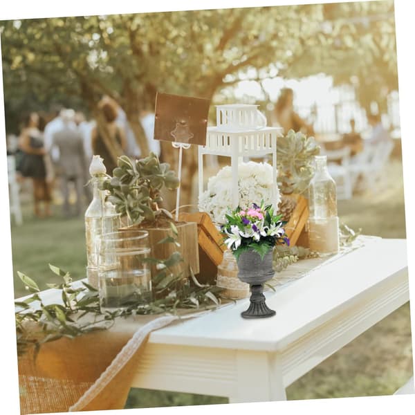 Front 1 stk. urtepotte hvid vase urne til planter urne urtepotte vaser