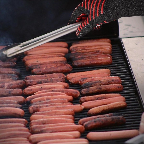 Multifunktionella BBQ-handskar, värmebeständiga och flamskyddande