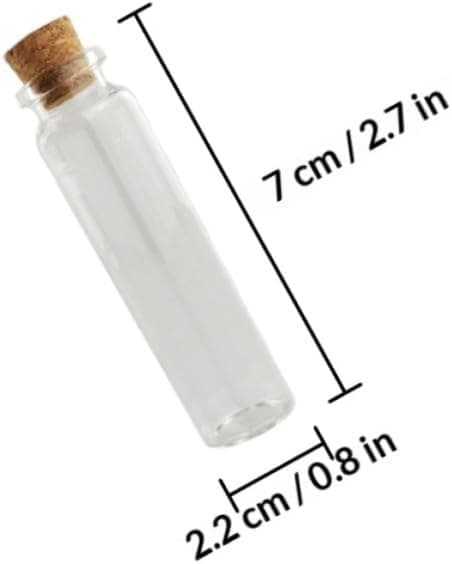 24 st DIY korkönskeflaskor Små önskeflaskor 18 ml glas med korkpropp