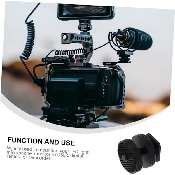 Stativskruv Adapter Blixtskofäste Set för DSLR Kameratillbehörssats