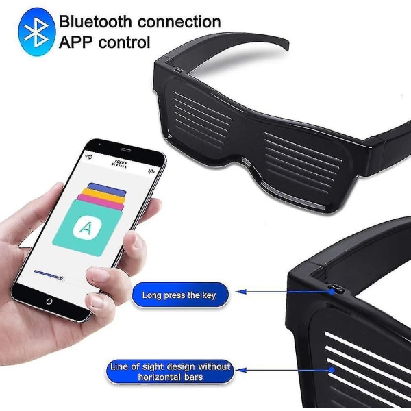 Led Party Bluetooth Neon glasögon