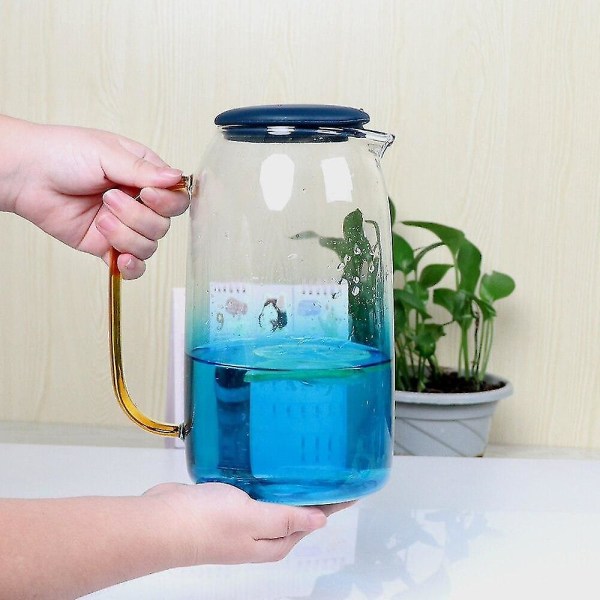 Glass vannkoker Fargeskiftende tekanne kald drikke vannkoker