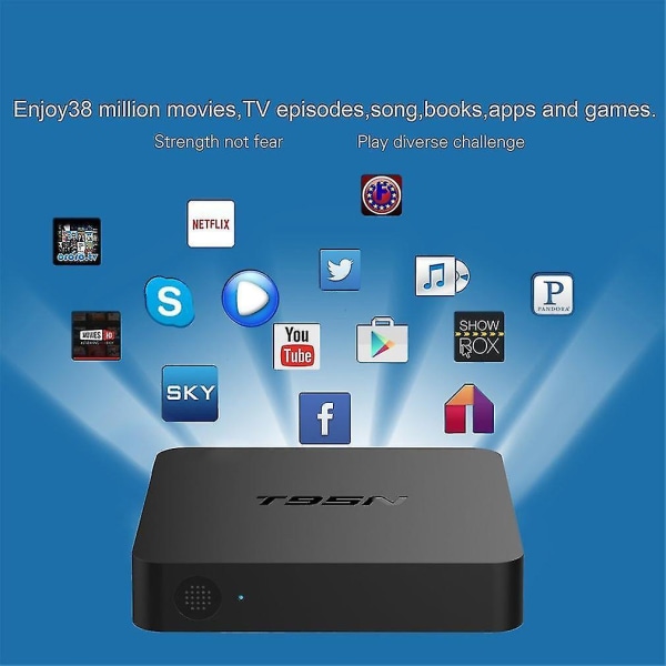 T95n Smart TV-boks Android S905 Quad Core Wifi 1g 8g 4k spiller