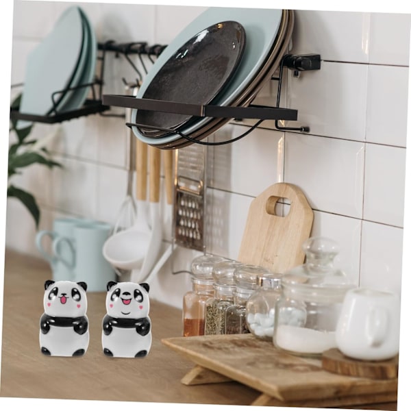 Söpö Sarjakuva Panda Suola- ja Pippurisirotinsetti Pieni ja Kannettava Maustepurkki