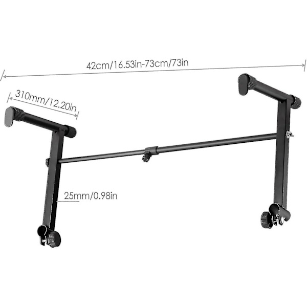 Universellt Dubbelt Keyboardställ - Andra Våningen Elektroniskt Orgelhållare Rack | Bärbart Pianoställ Musik Instrumentställ Med Justerbar Höjd