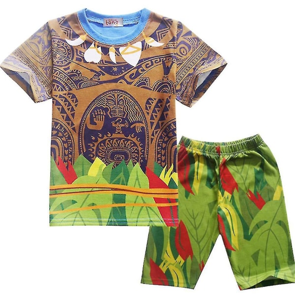 Moana Maui Kostym Pyjamas Set för Barn Pojkar Shorts PJs Nattkläder 6-7 Years