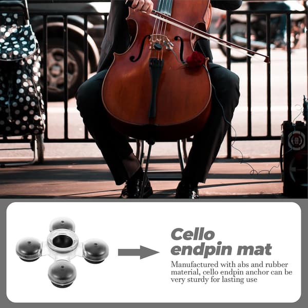 Cello Endpin Måtte Violin Antislip Måtte Professionelt Violin Tilbehør Gummi Abs