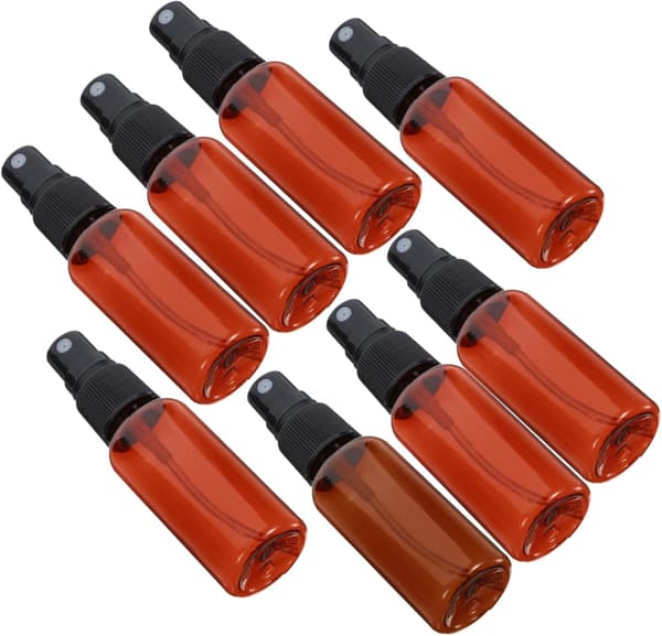 20 st 30 ml påfyllningsbara små plastsprayflaskor bärbara sminksprayflaskor rese-läckagesäkra bruna