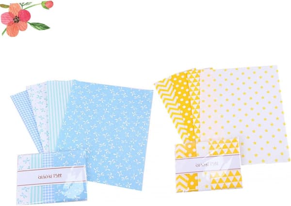 8 stk. stribet patchworkstof i bomuld DIY håndværkslapper 20x25cm bomuldspatchworkstof