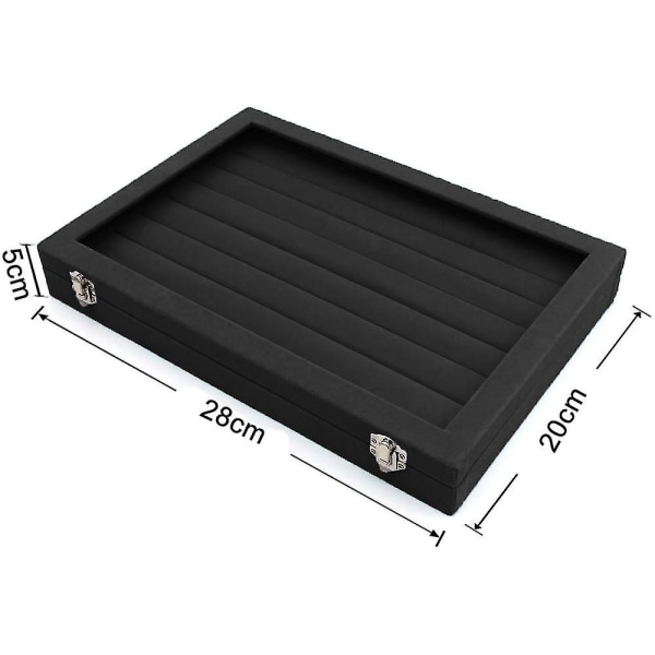 Medium Rund Elasmobox Smyckeskrin Black
