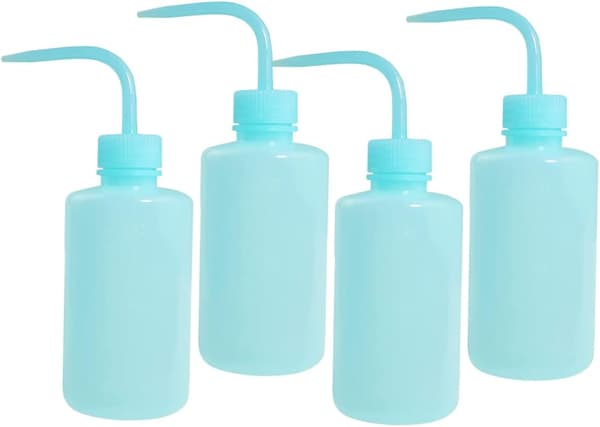 Sköljflaskor för ögonfransförlängning 4st 250ml Plastklämflaskor med armbågsspets