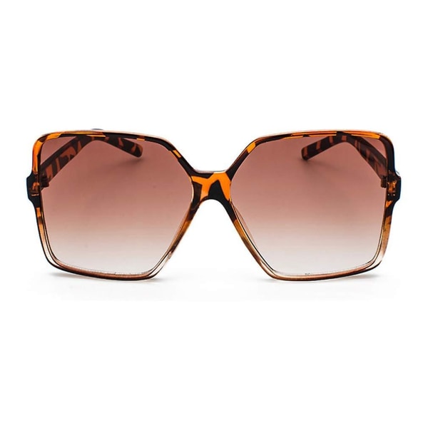 Overdimensionerede firkantede solbriller Kvinder Stort stel Solbriller Vintage Fashion Shades UV-beskyttelse