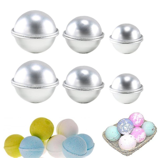 6 st DIY Badbombsformar Sfär Runda Bollformar Verktyg Tillbehör