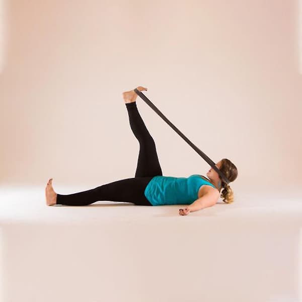 Yogaband, Hållbar Bomullsrem Med Justerbar Spänne - Marinblå