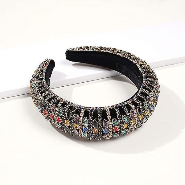 Rhinestone-Hårband Vintage Vadderad Glittrande Barock