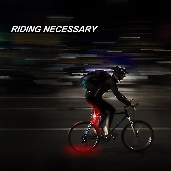 LED Cykel Baglygte Bike Advarselslampe Rund Hjerte USB