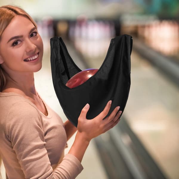 3 stk. sæt med pudseklude til bowlingkugler, sorte mikrofiberklude med opbevaringspose