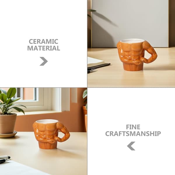 Keramisk Muskelkopp Kaffemugg med Robust Platt Bas, Bedårande Kroppsskulpturkopp