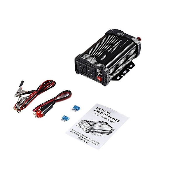 P500c 500W Bilstrømsomformer DC12V AC110V Solcellelader