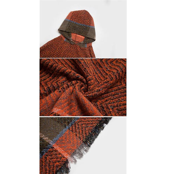 Herringbone Huva med Krage Navy