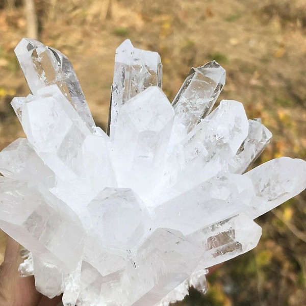 1 st Natural Sällsynt Vit Kvartskristallklusterprov