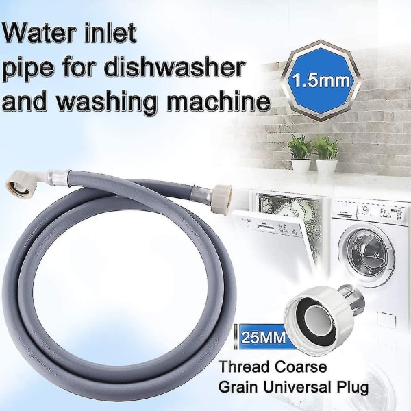 Vandforsyningsslange Vaskemaskine Opvaskemaskine Universal Koldtvandsindløbsslangeforlænger