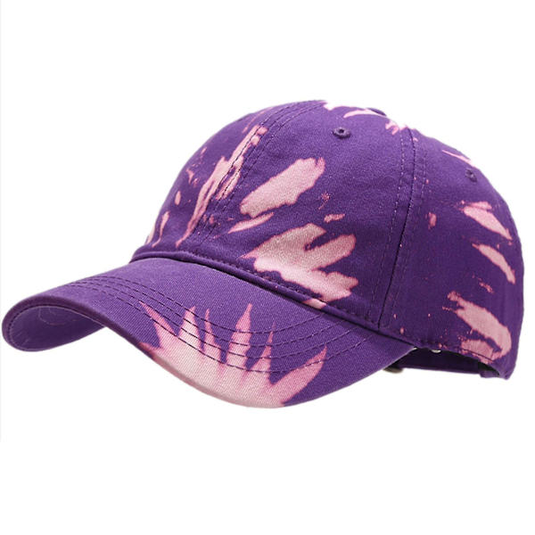 Kevyt ja hengittävä graffiti-ulkoilukorkki, säädettävä baseball-korkki kevääseen ja kesään Purple