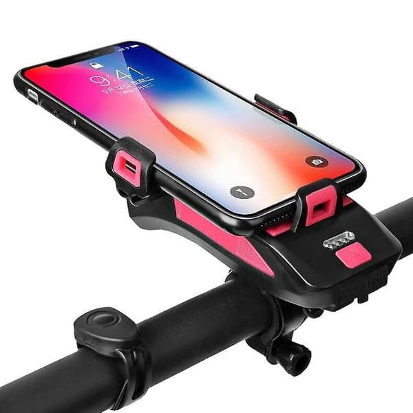 Multifunktionell 4-i-1 USB LED-cykellampa