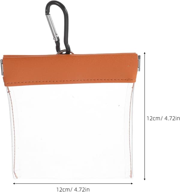 Golf Tee Oppbevaringspose med Automatisk Lukkeklips Bærbar PU Golf Tee Holder Organizer