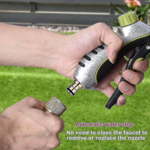 Messinghane-adapter sæt: 1/2-3/4 tommer adapter. 1/2 '' slangekobling