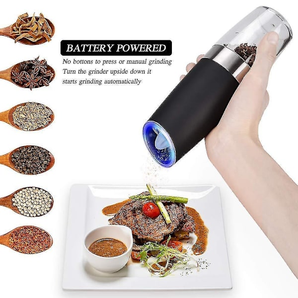 1 stk Elektrisk Automatisk Kværn Peber Salt Grinder Kerne