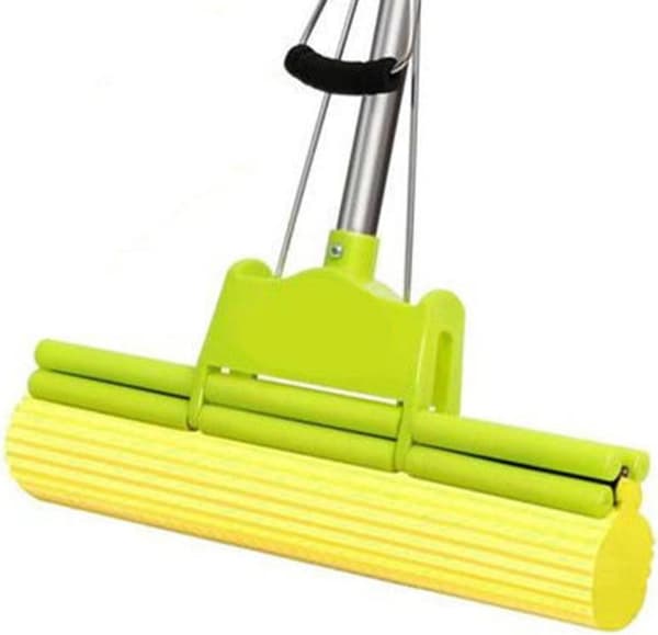 2 stk. universell svampmopphodeerstatning, 38 cm gul rullesvamprefill for flisegulv
