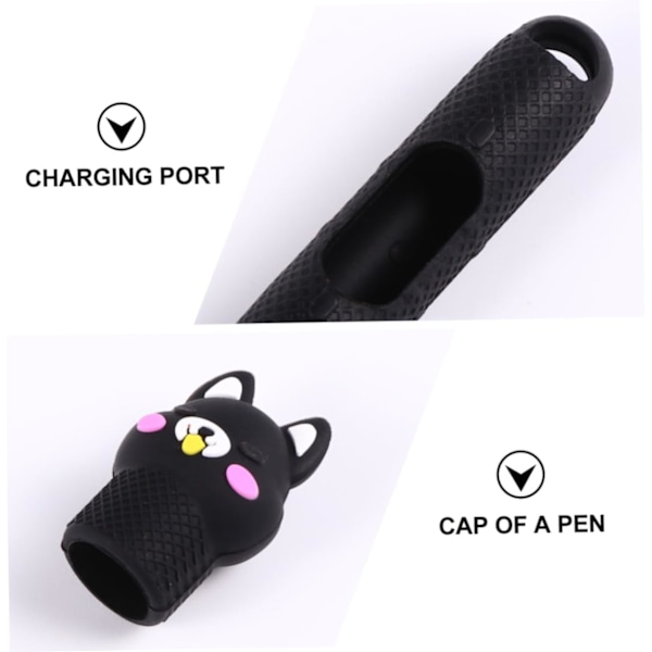 2 stk. Stylus Penn Etui Svart Silikon Stylus Sleeve Penn Etui 1. Generasjon Stylus Sleeve