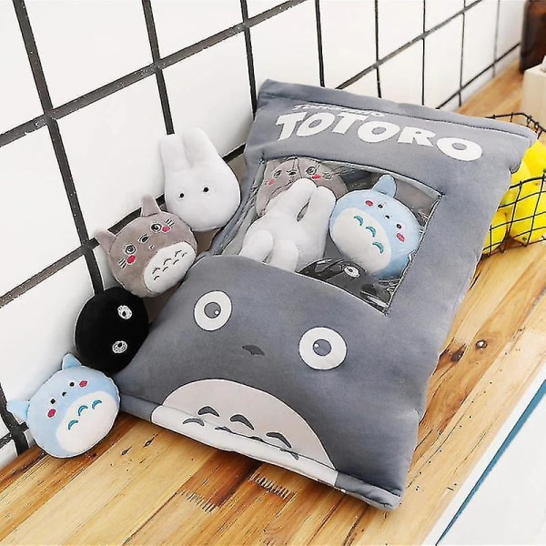 8 stk/parti tegneserie plyslegetøj Kawaii pudedukker fyldte Totoro børnegaver|plyspuder