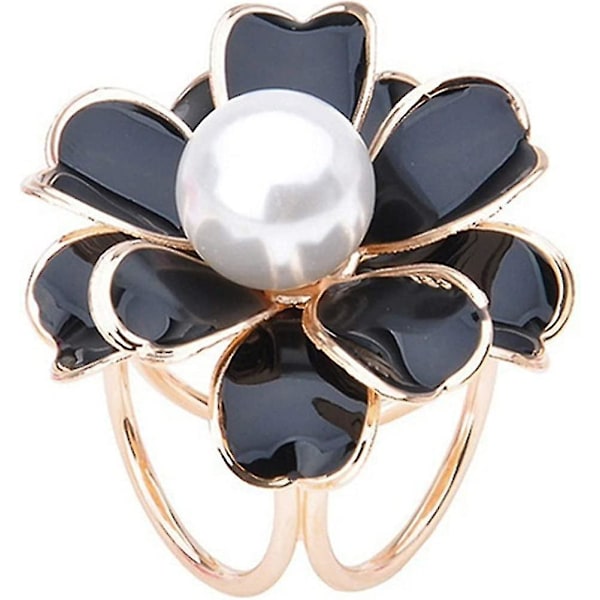 Perle Blomster Sjal Spænde Kvinder Sjal Holder Smykker Pins Sjal Ringe Til Kvinder