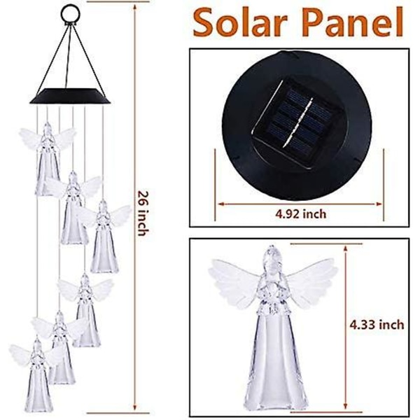 Solcelled Vindklokker, Vindklokker med Farveskiftende LED-Lys
